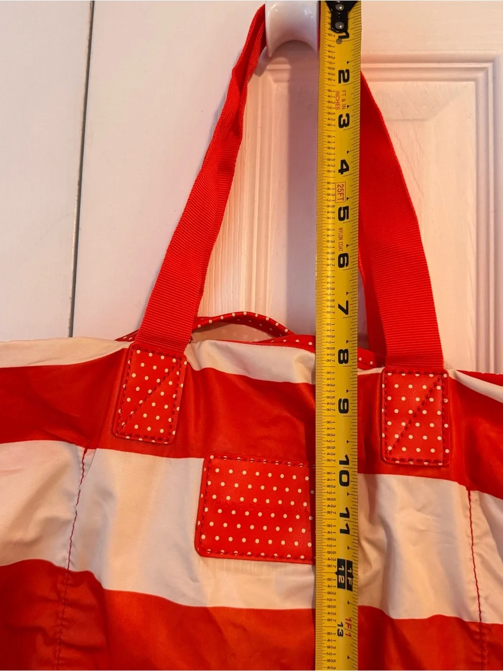 Marc By Marc Jacobs Red and Cream Striped Tote